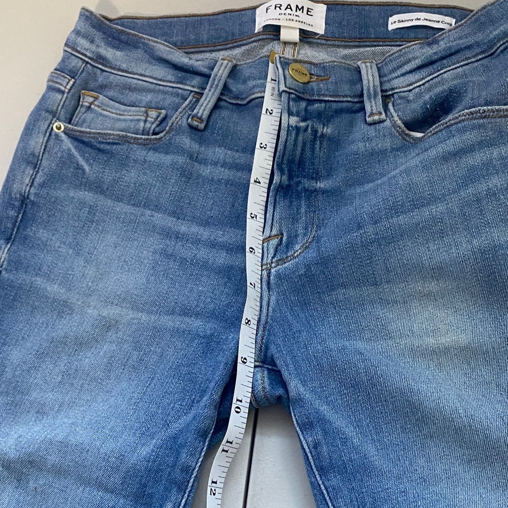 FRAME Le Skinny de Jeanne Crop Skinny Jeans in Firefly sz 27 - Picture 9 of 14